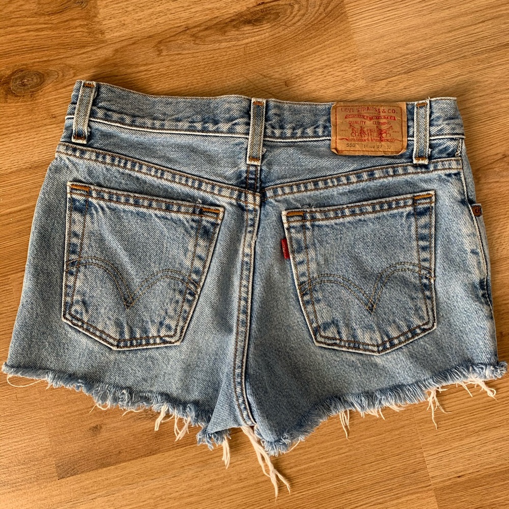 Levi cutoff denim shorts